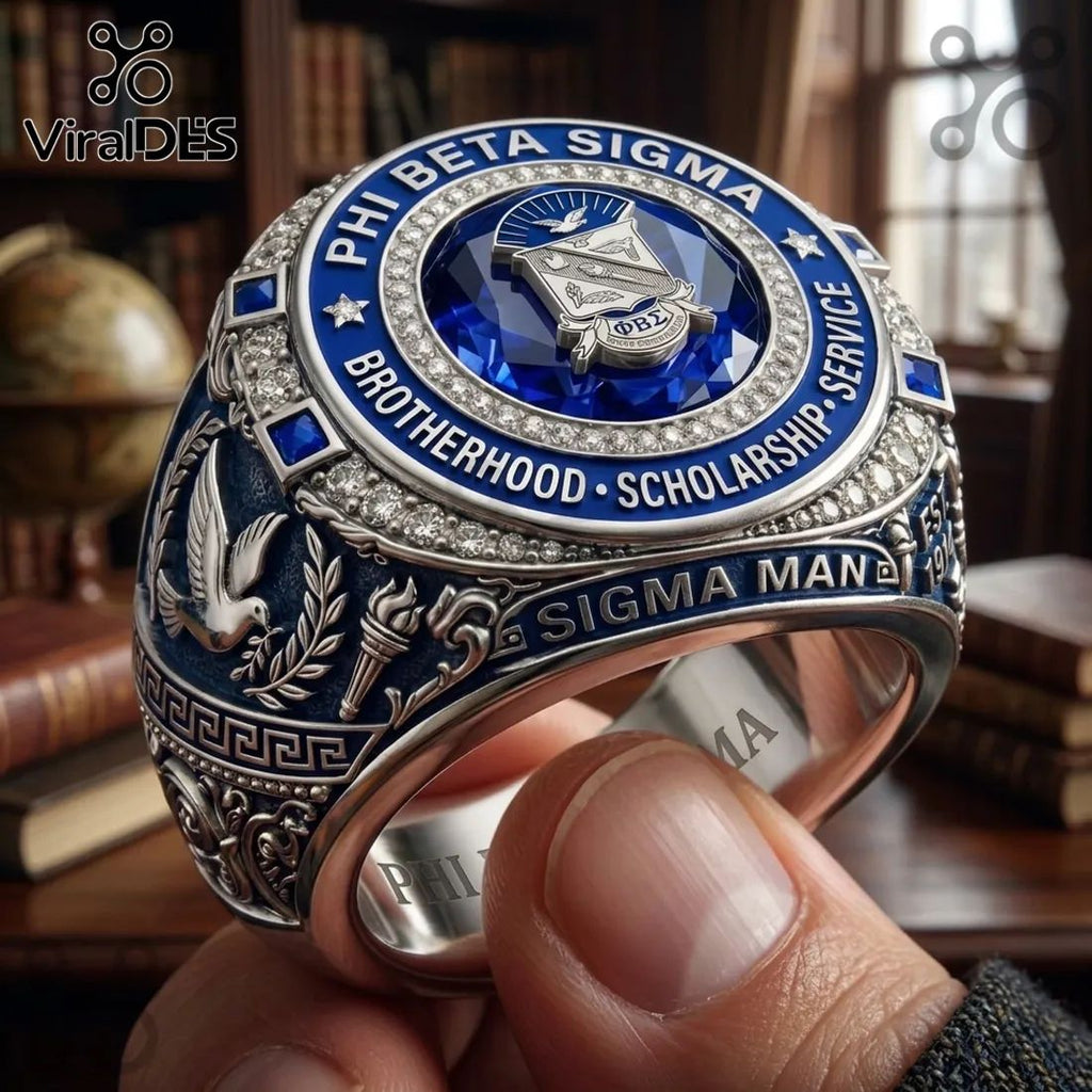 Phi Beta Sigma Brotherhood Scholarship Engraved Ring