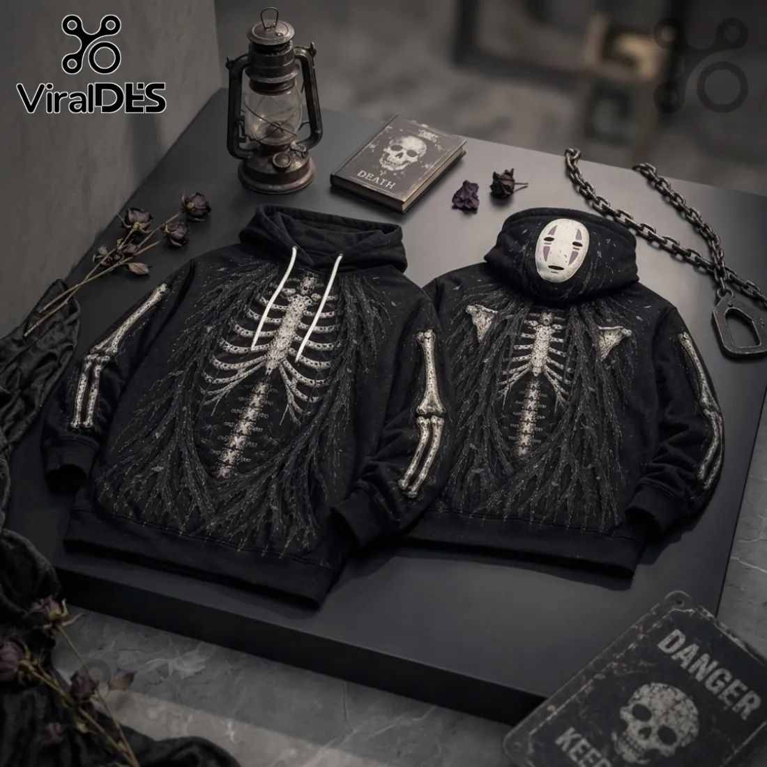 No Face Kaonashi Skeleton Streetwear Hoodie