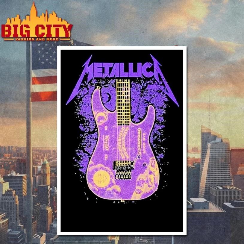 Metallica M72 Kirk Hammett Purple Ouija Guitar Graphic Shirt