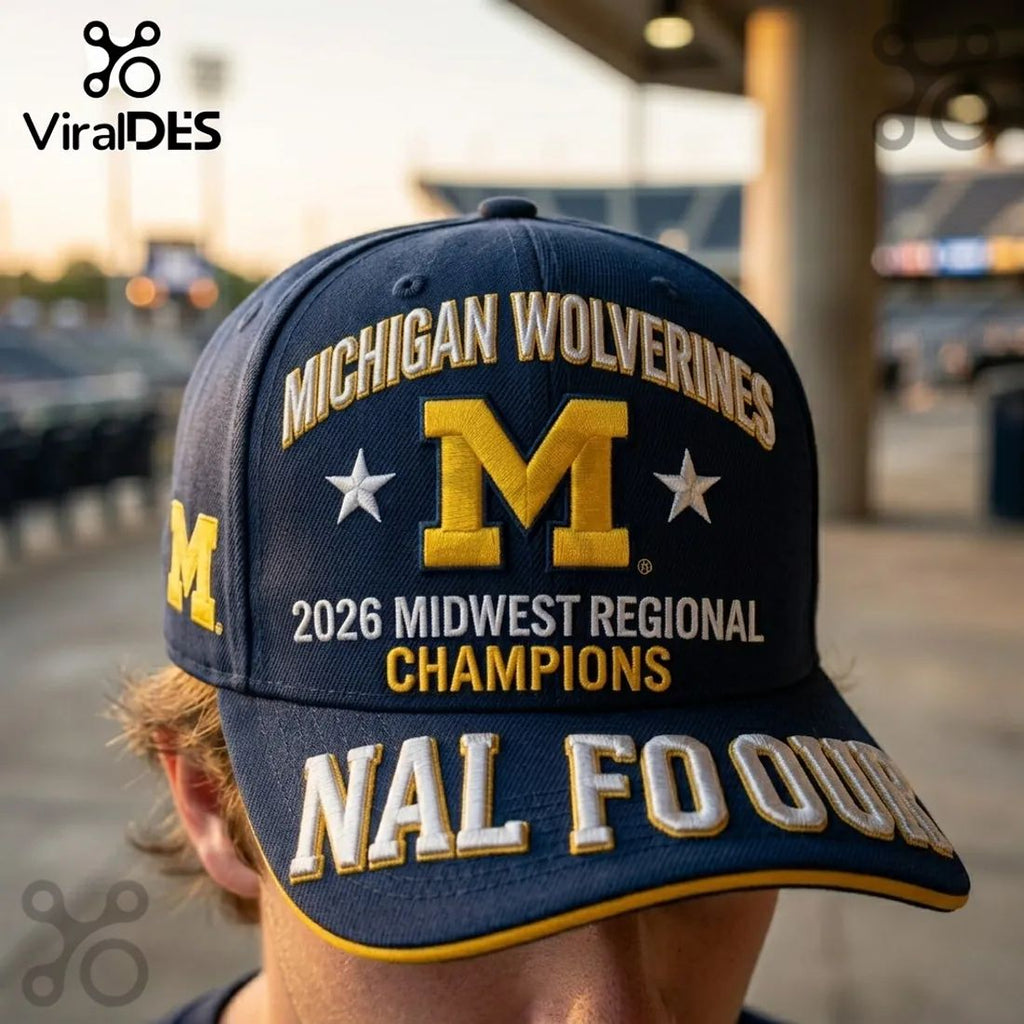 Michigan Wolverines 2026 Midwest Regional Champions Navy Cap