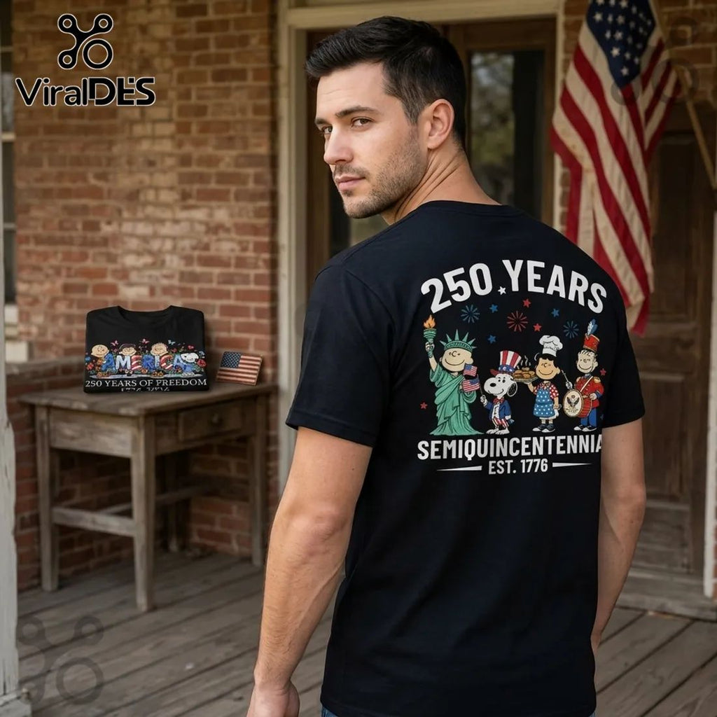 Peanuts 250 Years of Freedom 1776-2026 Patriotic USA Shirt