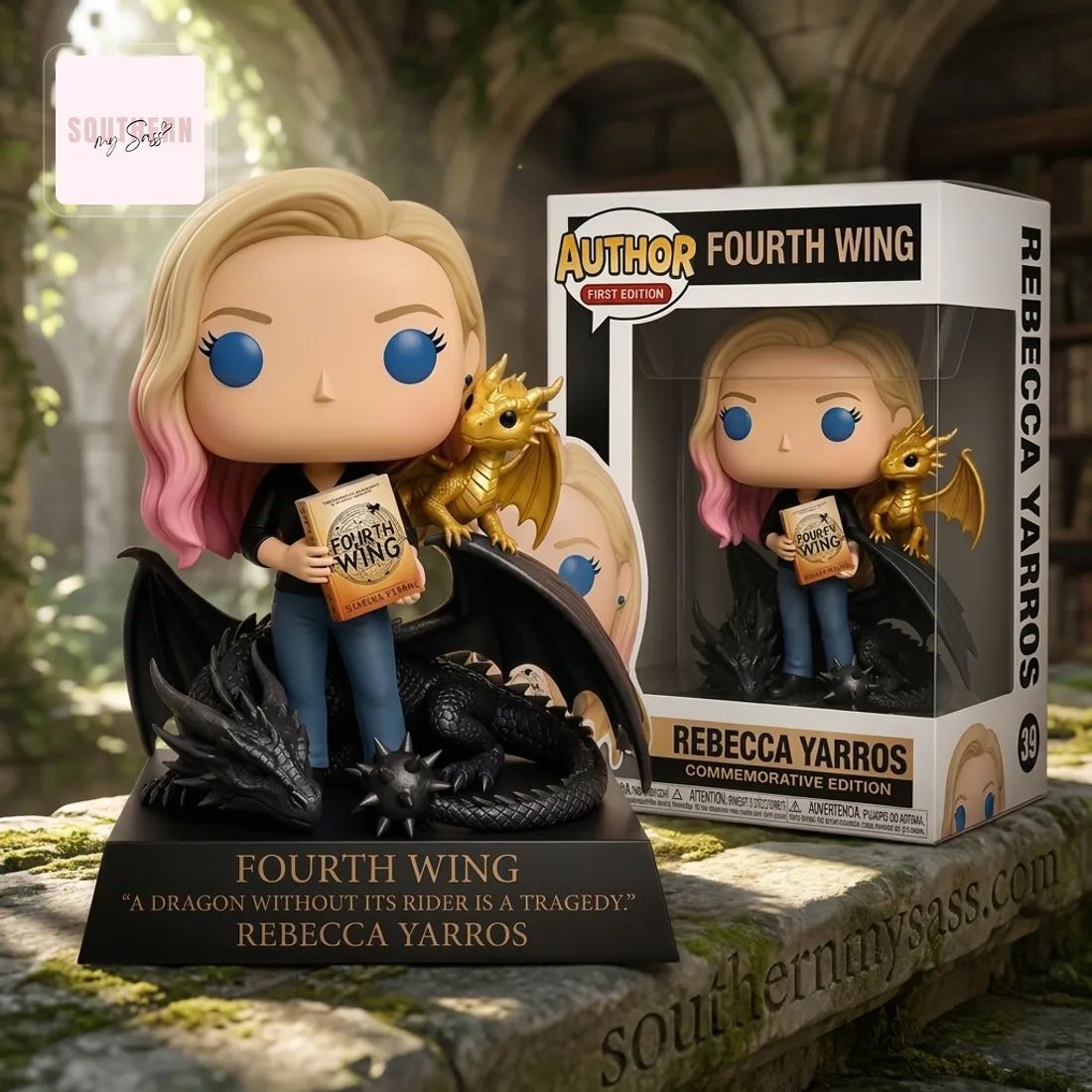 Rebecca Yarros Fourth Wing Commemorative Author Funko Pop Figure Doll