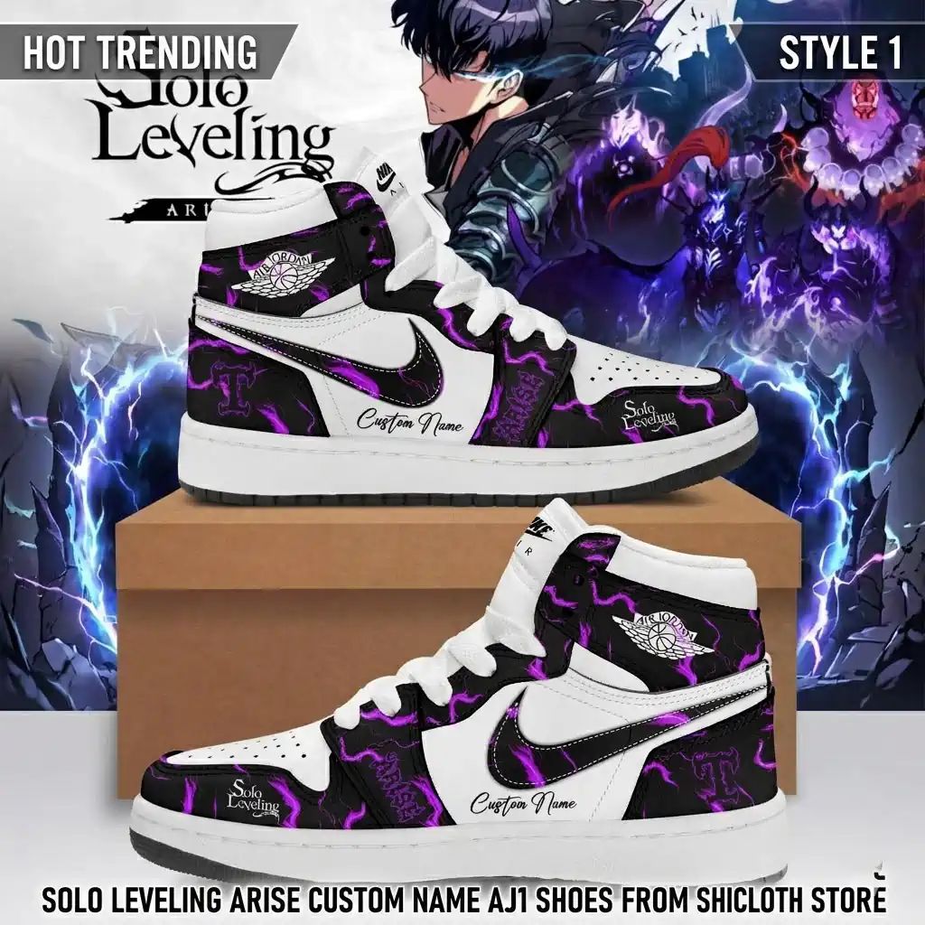 Solo Leveling Arise Custom Name AJ1 Shoes