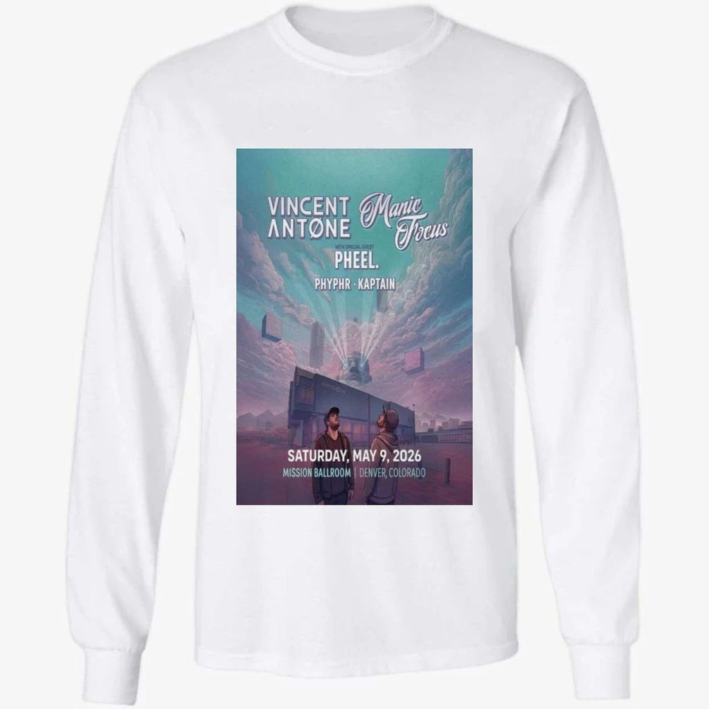 Vincent Antone & Manic Focus Denver, CO TOUR May 9 2026 Shirt
