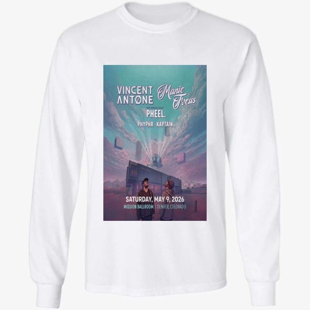 Vincent Antone & Manic Focus Denver, CO TOUR May 9 2026 Shirt