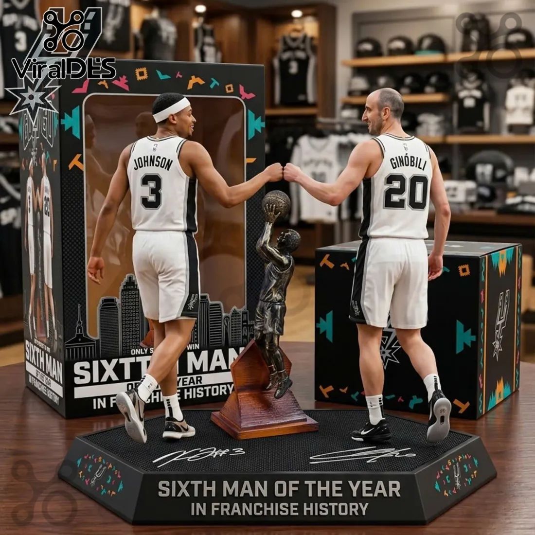 San Antonio Spurs NBA Sixth Man of the Year Acrylic Plaque