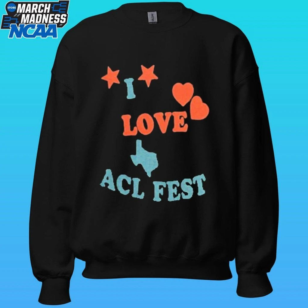 I Love Acl Fest Baby Rib Texas Shirt