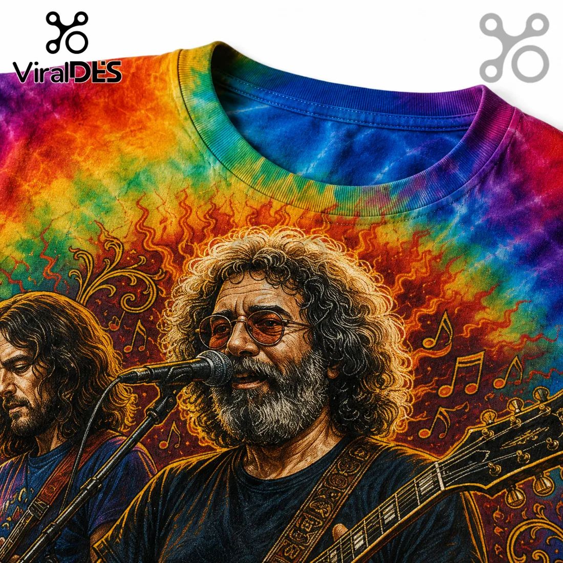 Grateful Dead Jerry Garcia Rainbow T-Shirt