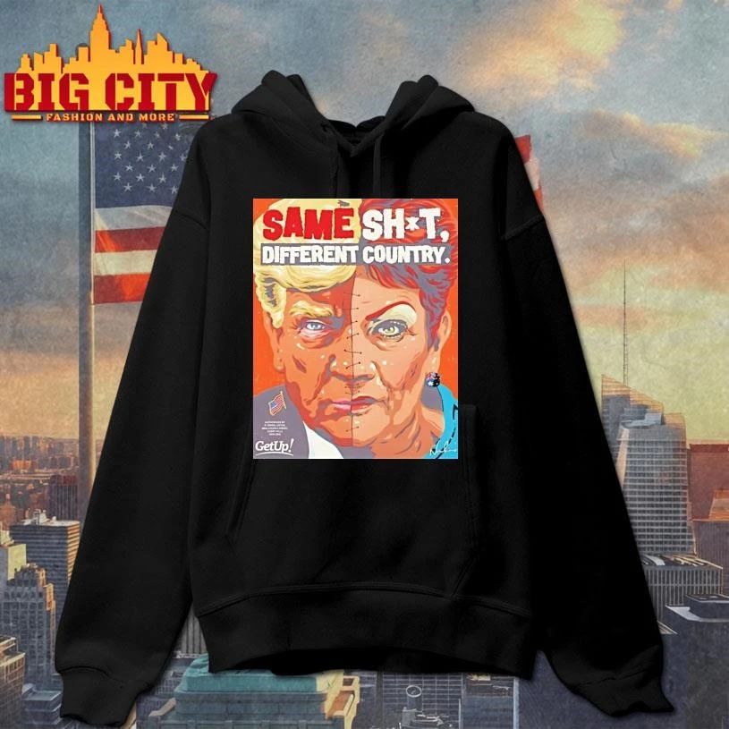 Donald Trump X Pauline Hanson Same Shit Different Country American Flag Shirt