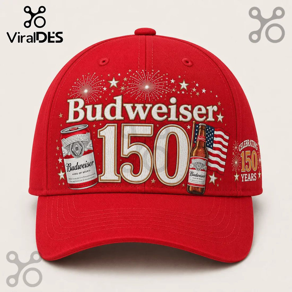 Budweiser 150th Anniversary Red Baseball Cap