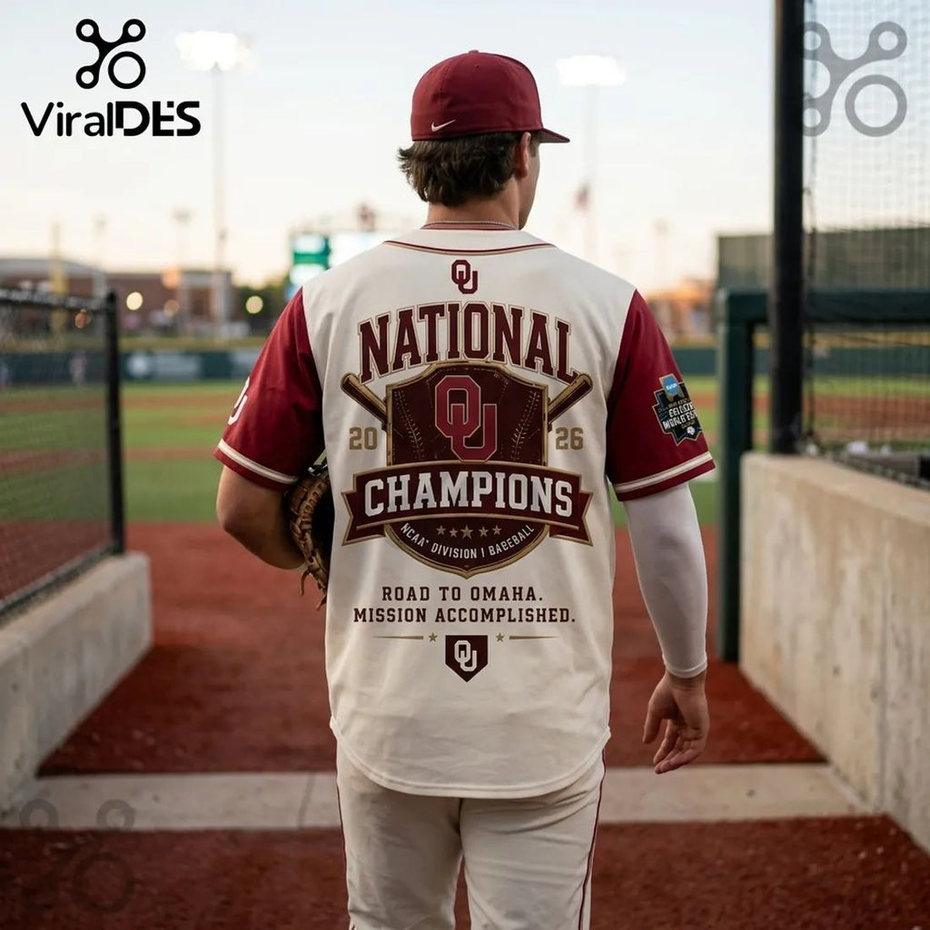 Oklahoma Sooners 2026 Baseball National Champions Cream Jersey