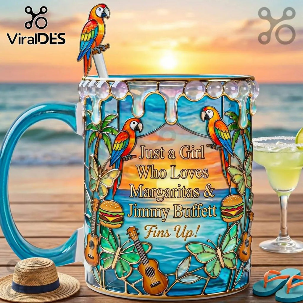 Just a Girl Who Loves Margaritas & Jimmy Buffett Coffee Mug