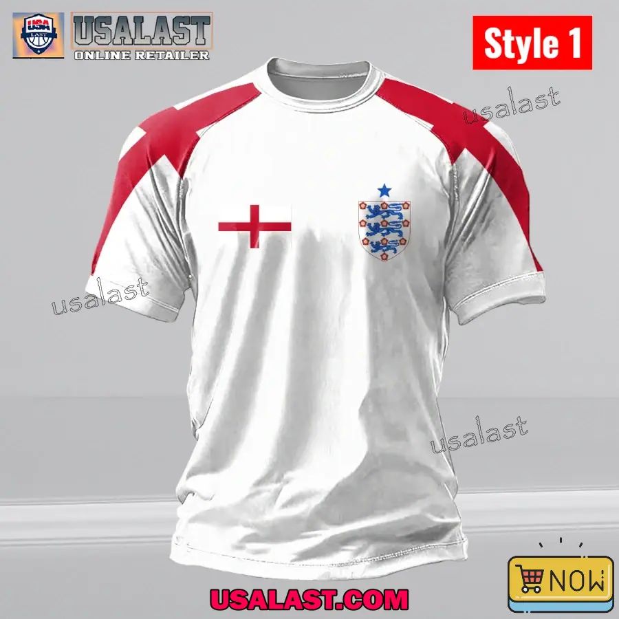 England Football WC 2026 Logo Print T-Shirt