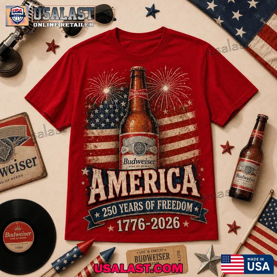 Budweiser Loves America 250 Years of Freedom 1776-2026 T-Shirt