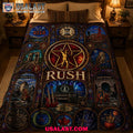 Rush Band Starman Stained Glass Quilt Blanket