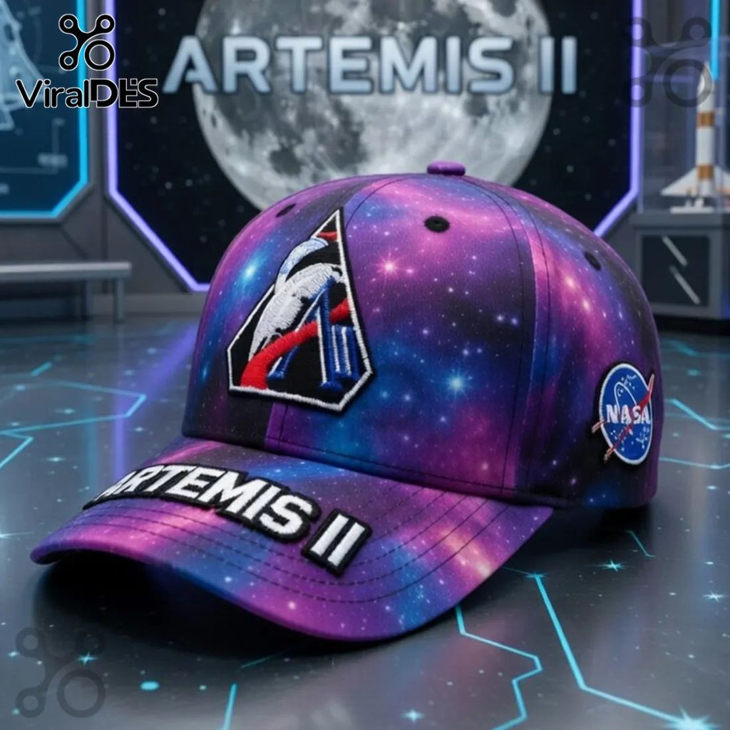 Artemis II NASA Galaxy Space Mission Baseball Cap