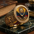 Colombia Independence Day 1810-2026 Commemorative Engraved Gold Collectible Ring