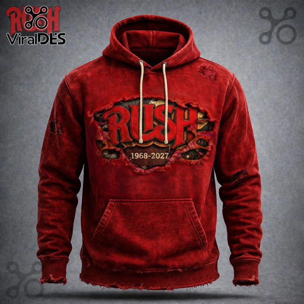 Rush Commemorative Distressed Pullover Hoodie