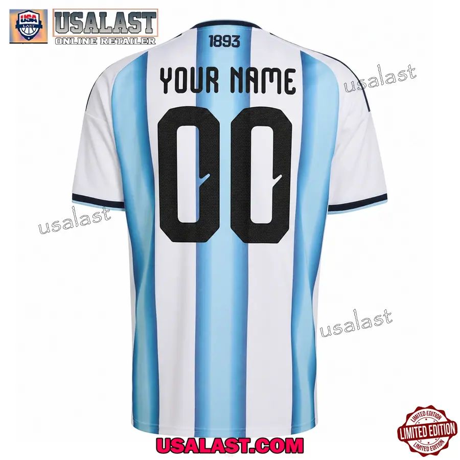 Personalized Argentina Home Kit World Cup 2026 Jersey Shirt