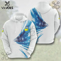 Masters Tournament Golf Fan Gear 3D Graphic White Blue Hoodie