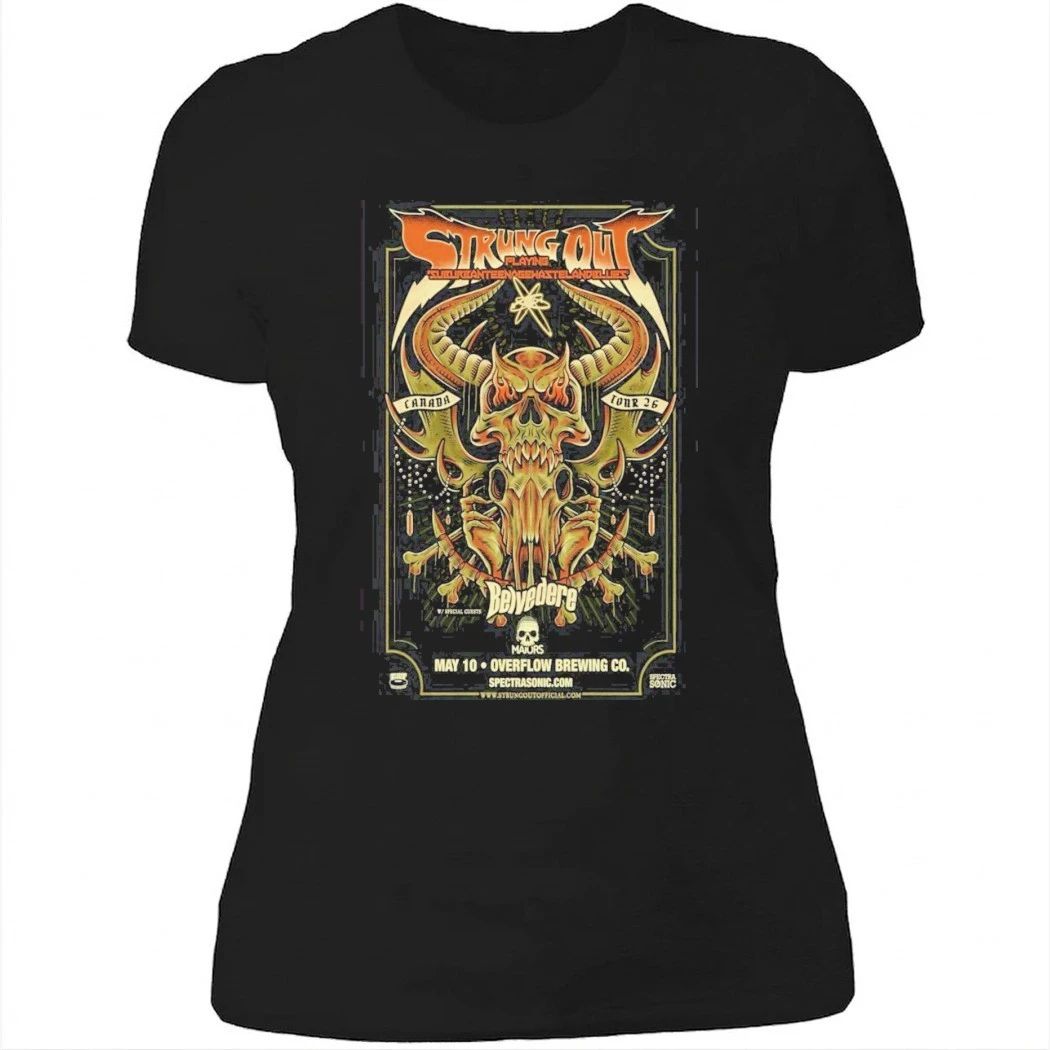 Strung Out May 10 2026 Poster Overflow Brewing CO Tour 2026 Canada Shirt