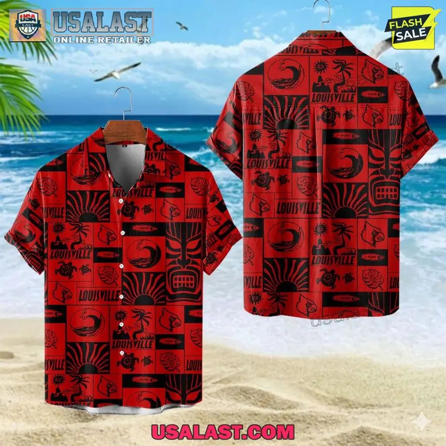 Louisville Cardinals Button Hawaiian Shirt 2026