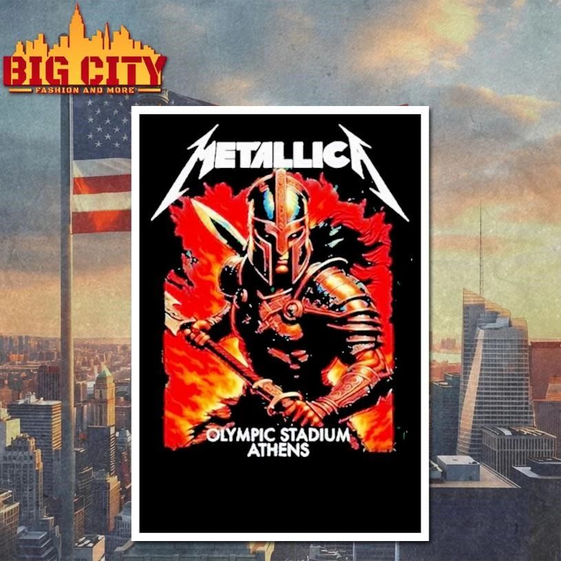 Metallica 2026 Tour M72 The Athens Warrior Olympic Stadium Athens Shirt