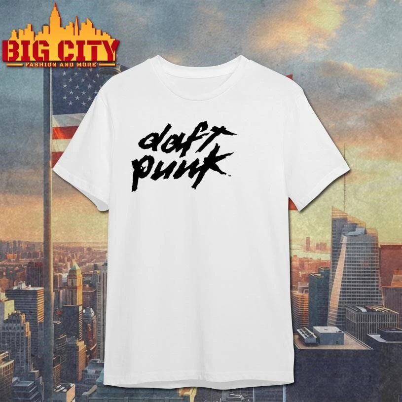 Daft Punk White Tee Standard Logo Shirt