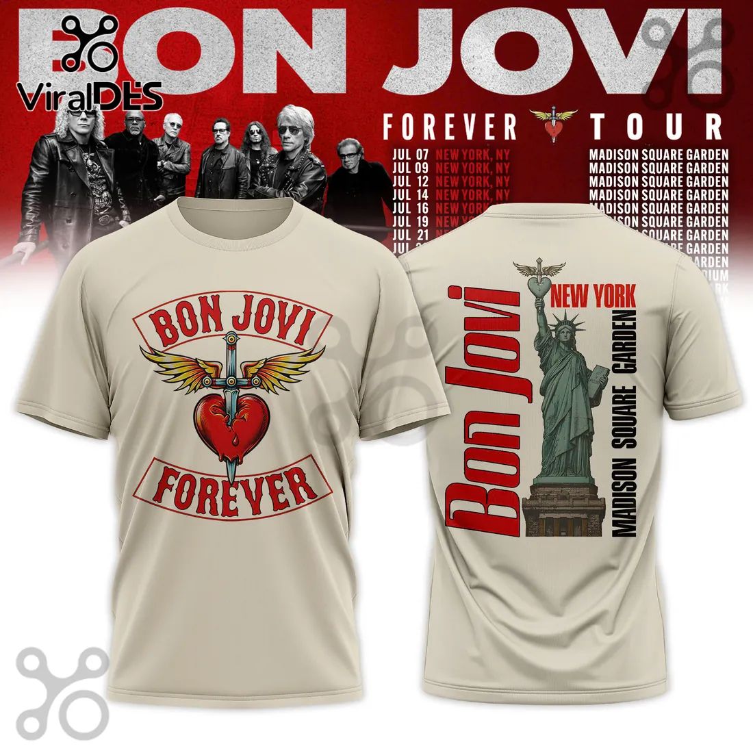 Bon Jovi Forever Tour New York Madison Square Garden T-Shirt