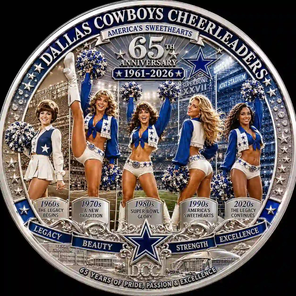 Dallas Cowboys Cheerleaders 65th Anniversary Commemorative Coin