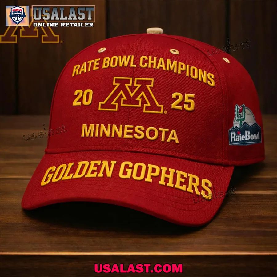 Minnesota Golden Gophers Rate Bowl Champions 2025 Hat Cap