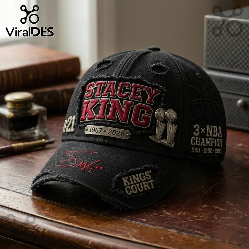 Stacey King x Chicago Bulls 3x NBA Champion Distressed Cap