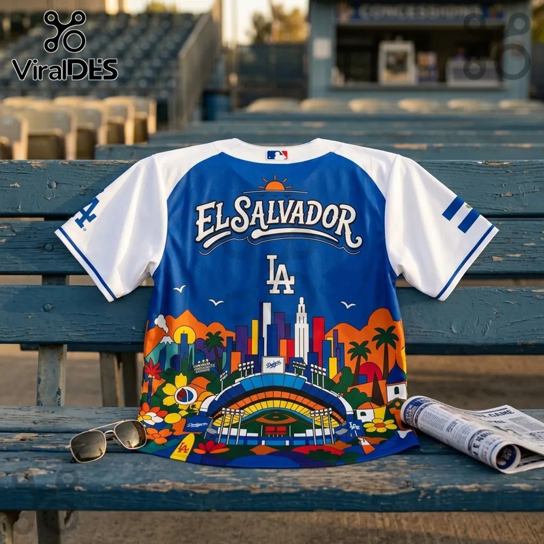 Los Angeles Dodgers Salvadoran Heritage Night Blue Jersey