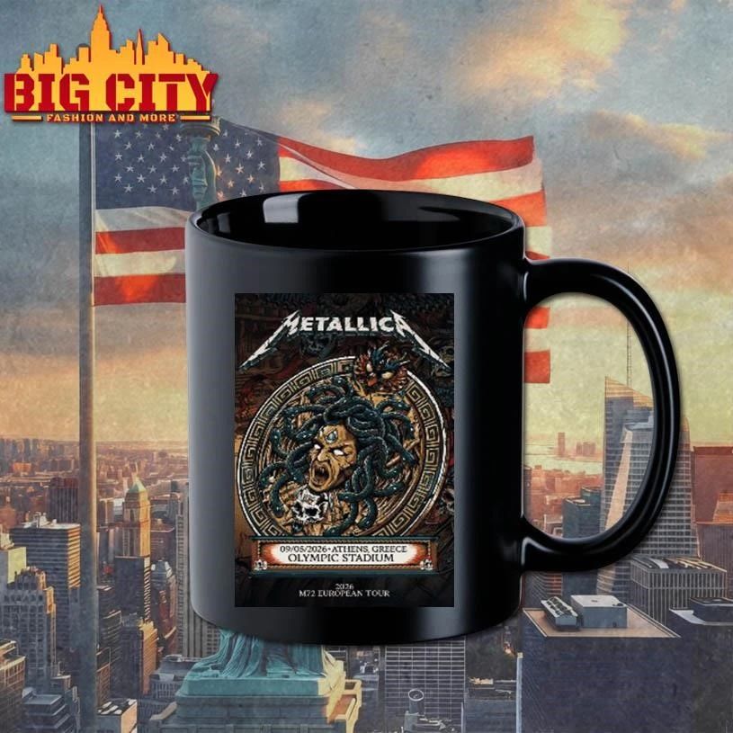 Metallica M72 Athens Fan Card Pop Up Shop At Olympic Stadium Greece On May 9 2026 M72 European Tour Medusa Art Poster Shirt