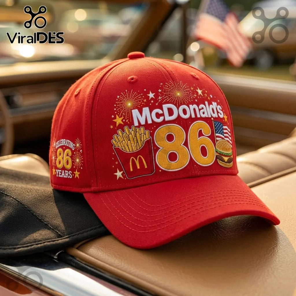 McDonalds 86 Years Celebration Red Baseball Cap