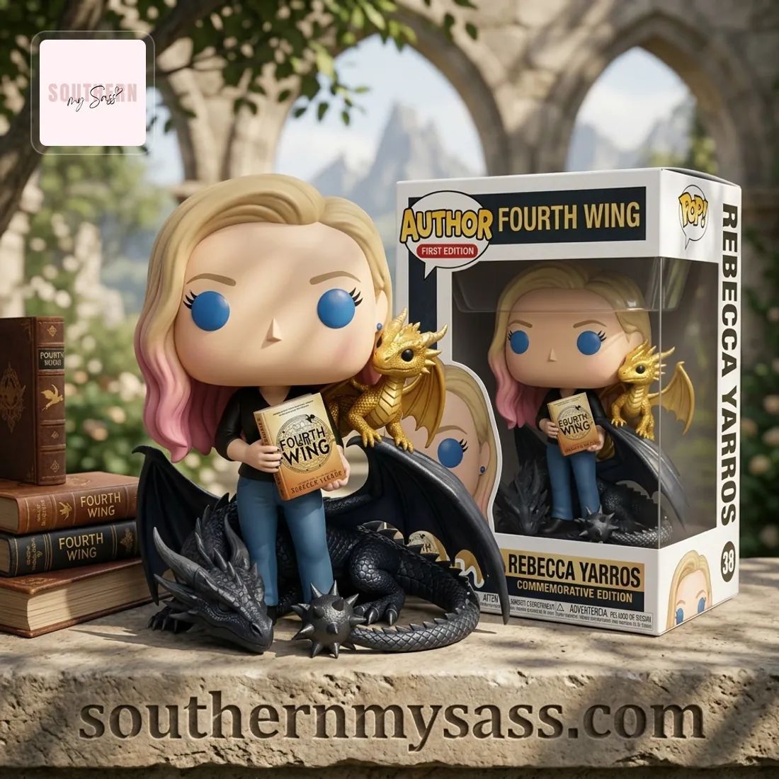 Rebecca Yarros Fourth Wing Author Commemorative Edition Funko Pop Style Pop Figure Doll