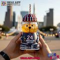 Houston Texans 24th Anniversary Bear Glass Cup