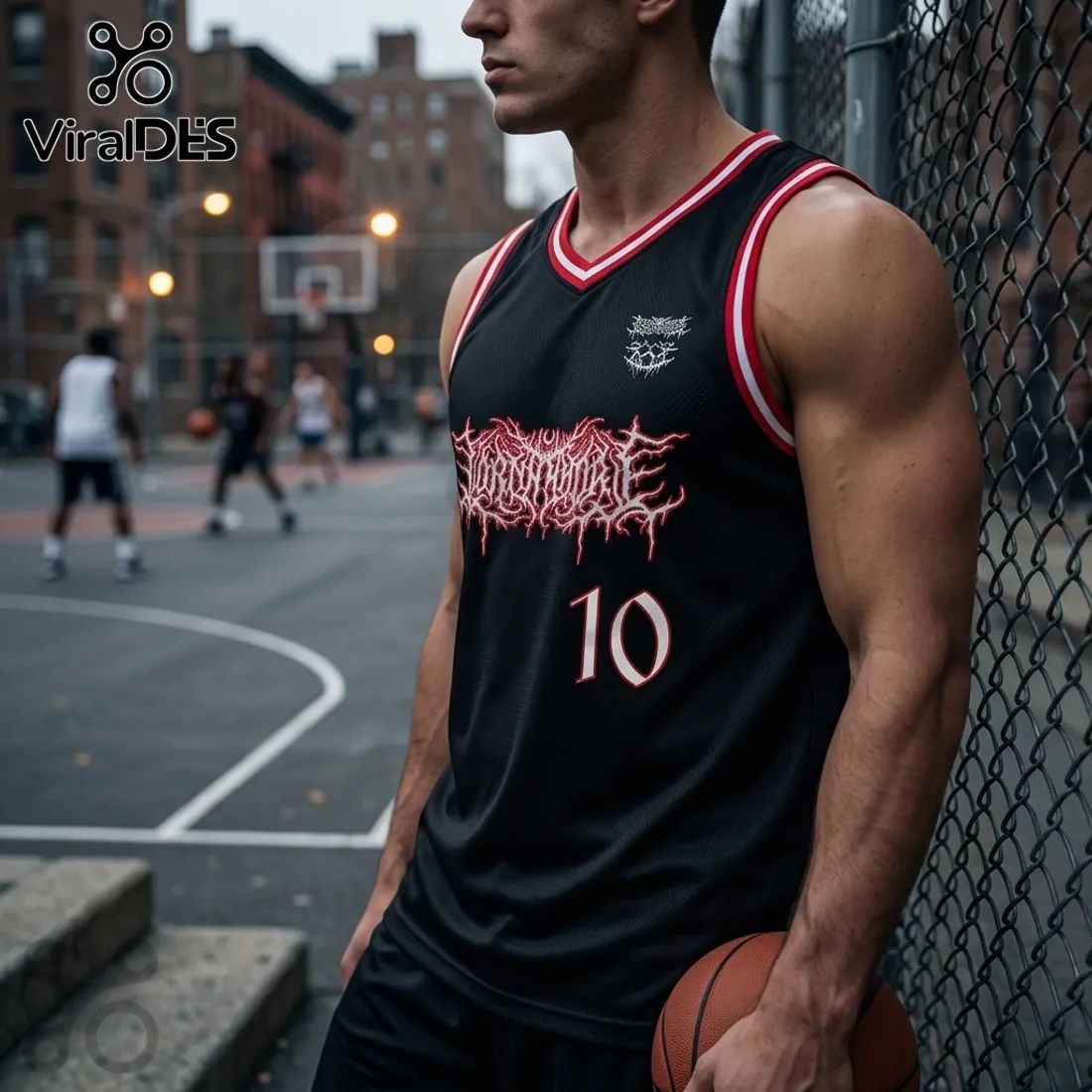 Lorna Shore Black Red Australia Tour 2026 Basketball Jersey