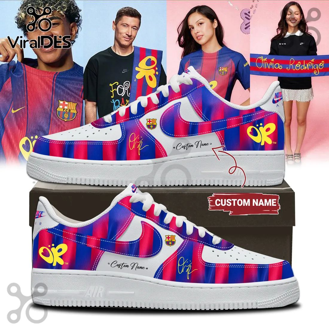 FC Barcelona Olivia Rodrigo Limited Edition Air Force 1 Sneakers