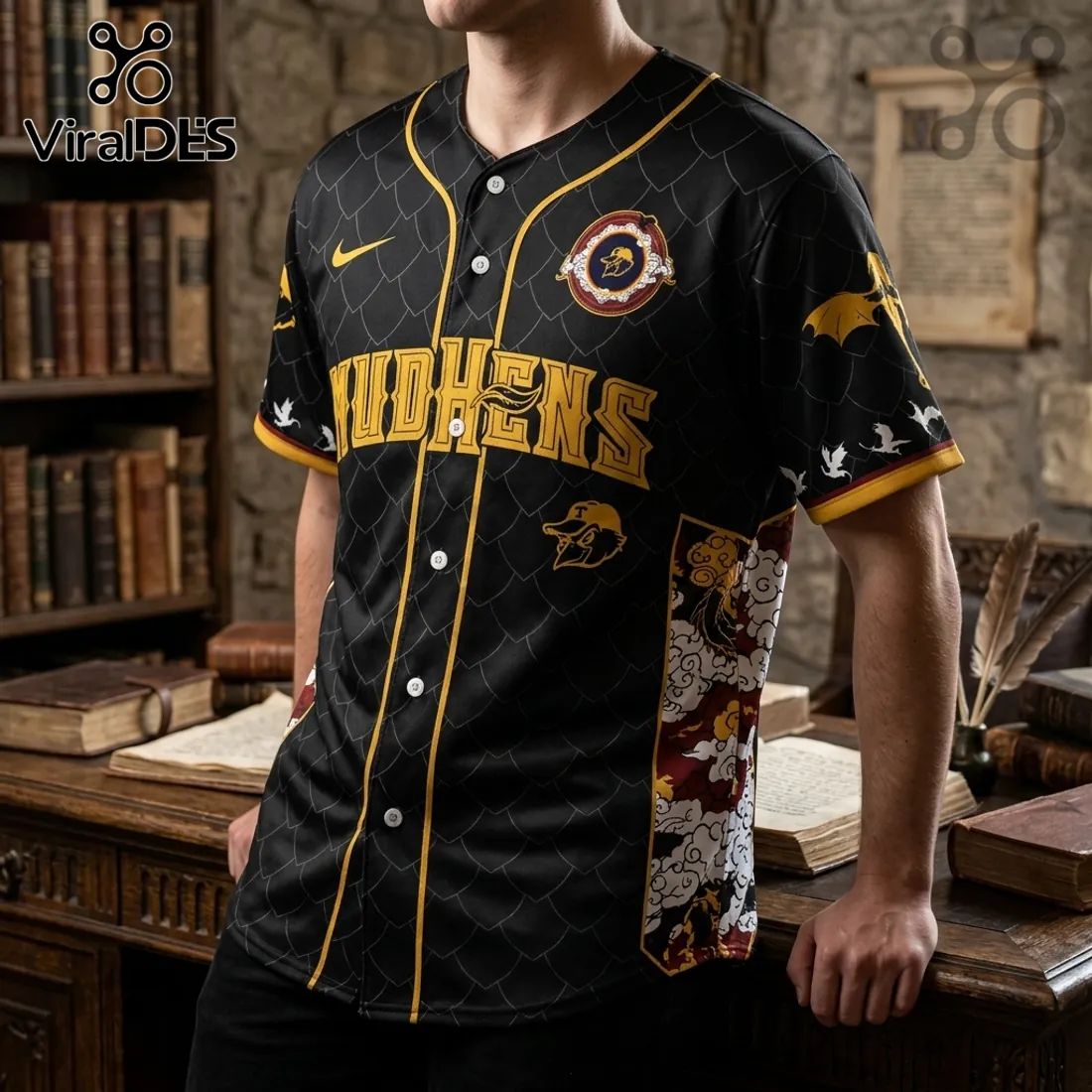 Toledo Mud Hens Fourth Wing 2026 Black Baseball Jersey
