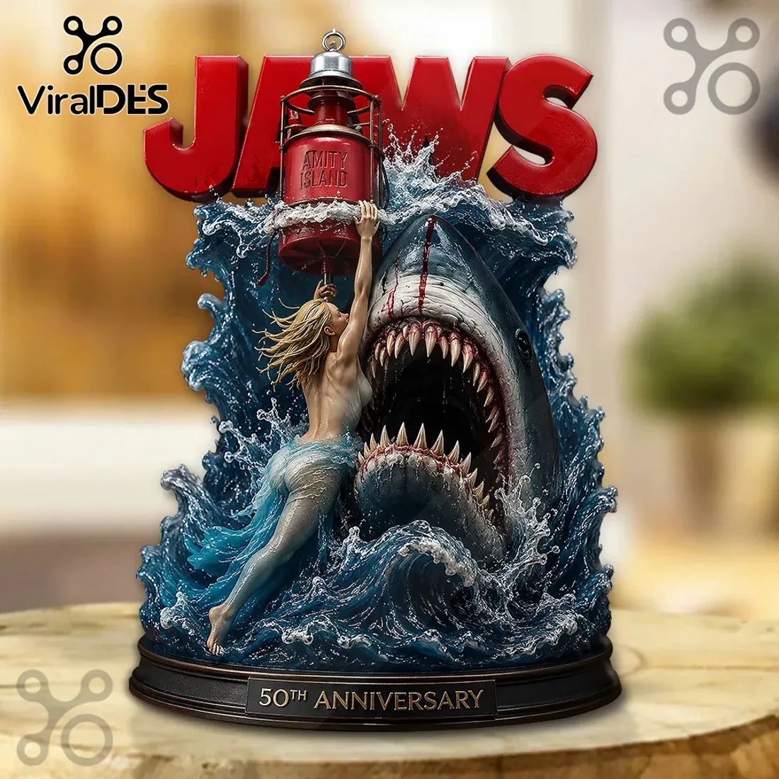 Jaws 50th Anniversary Sculpted Resin Diorama Statue