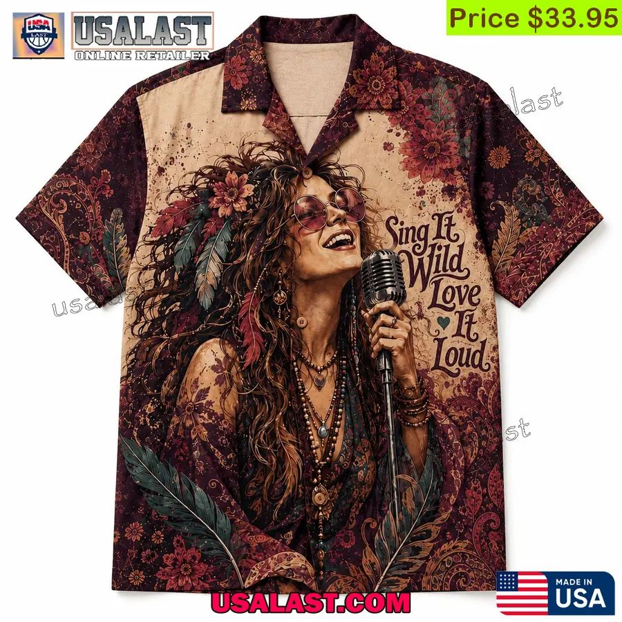 Janis Joplin Sing It Wild Love It Loud Hawaiian Shirt