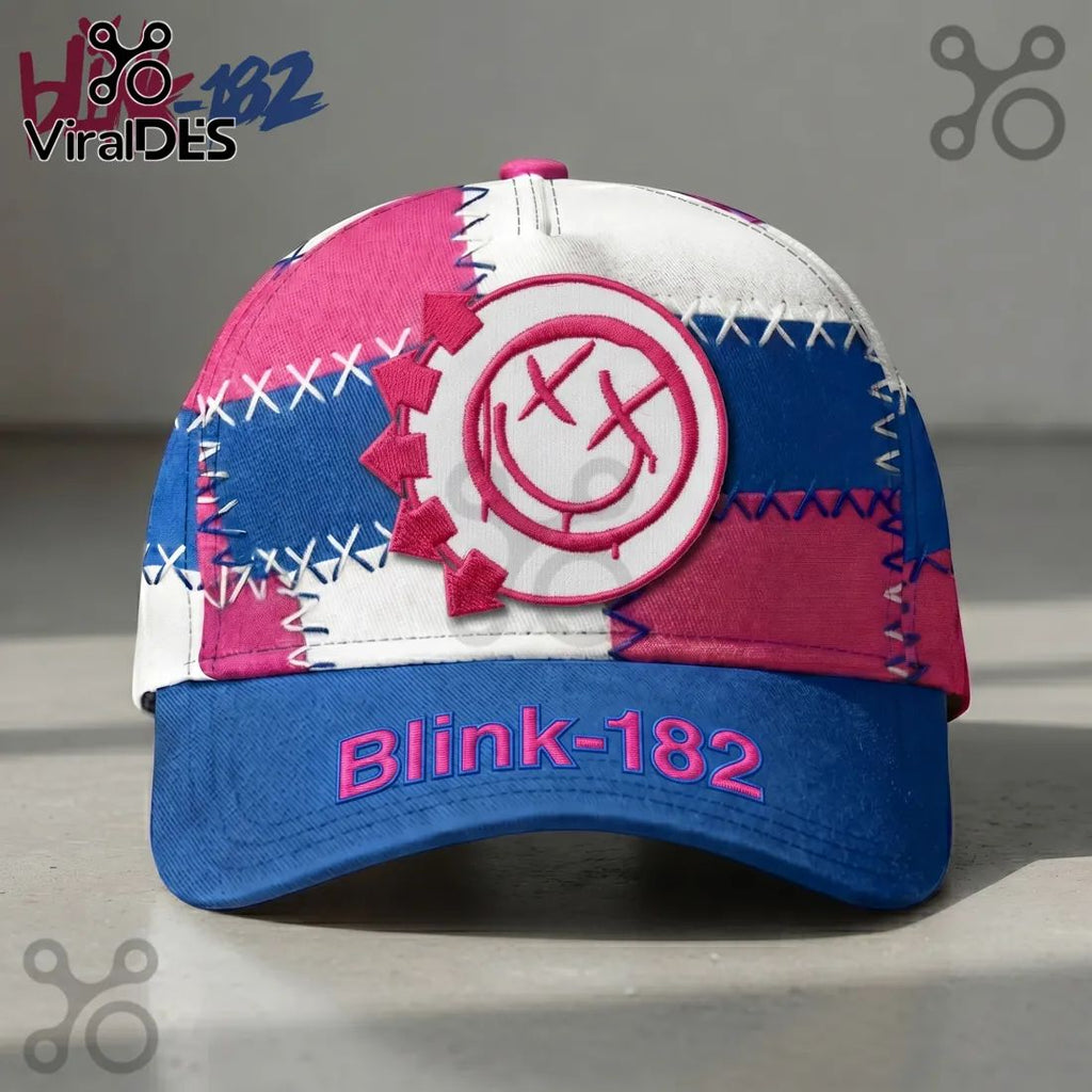 Blink-182 Pop Punk Patchwork Smiley Baseball Cap