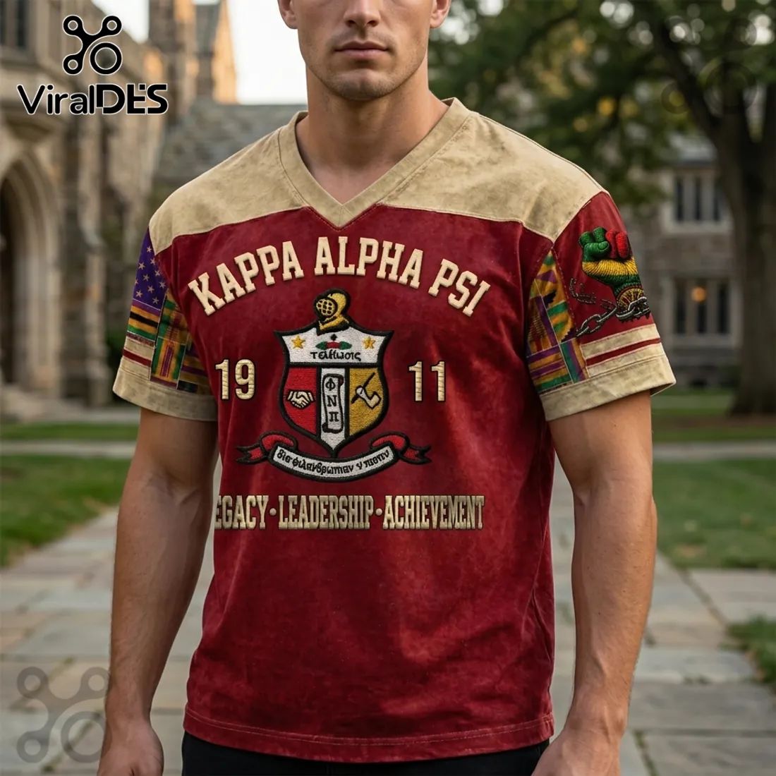 Kappa Alpha Psi Legacy Leadership 1911 Maroon Polo Shirt