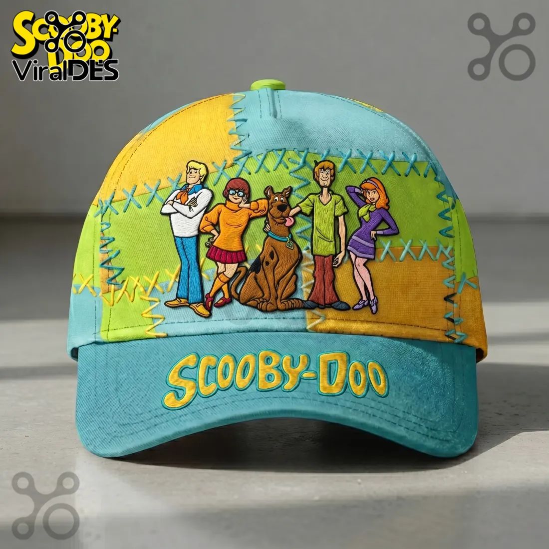Scooby-Doo Mystery Inc Patchwork Baseball Cap
