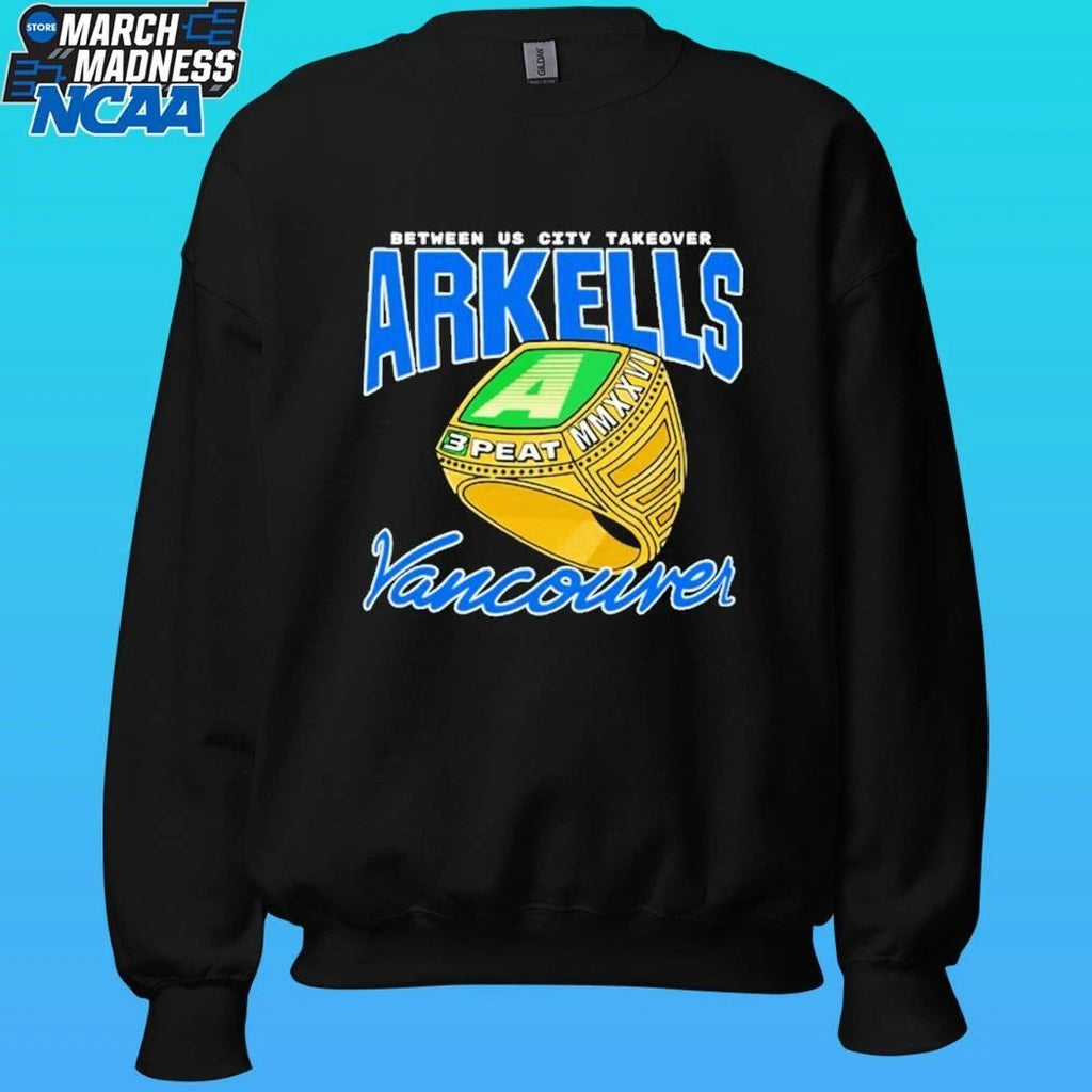 Between Us City Takeover Arkells 3 Peat Vancouver Tour 2026 Shirt