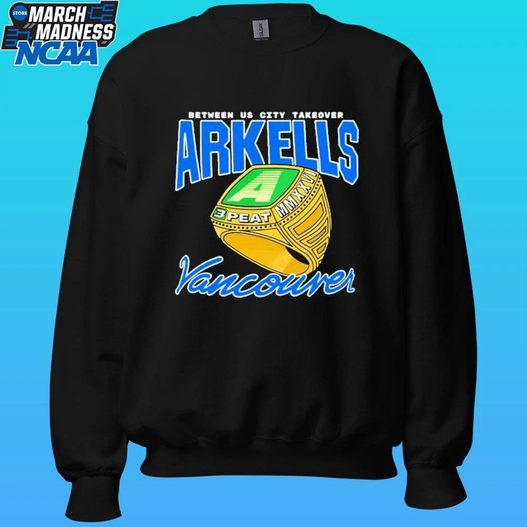 Between Us City Takeover Arkells 3 Peat Vancouver Tour 2026 Shirt