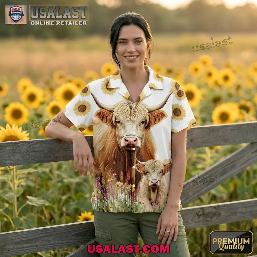 Mama Highland Cow Hawaiian Shirt