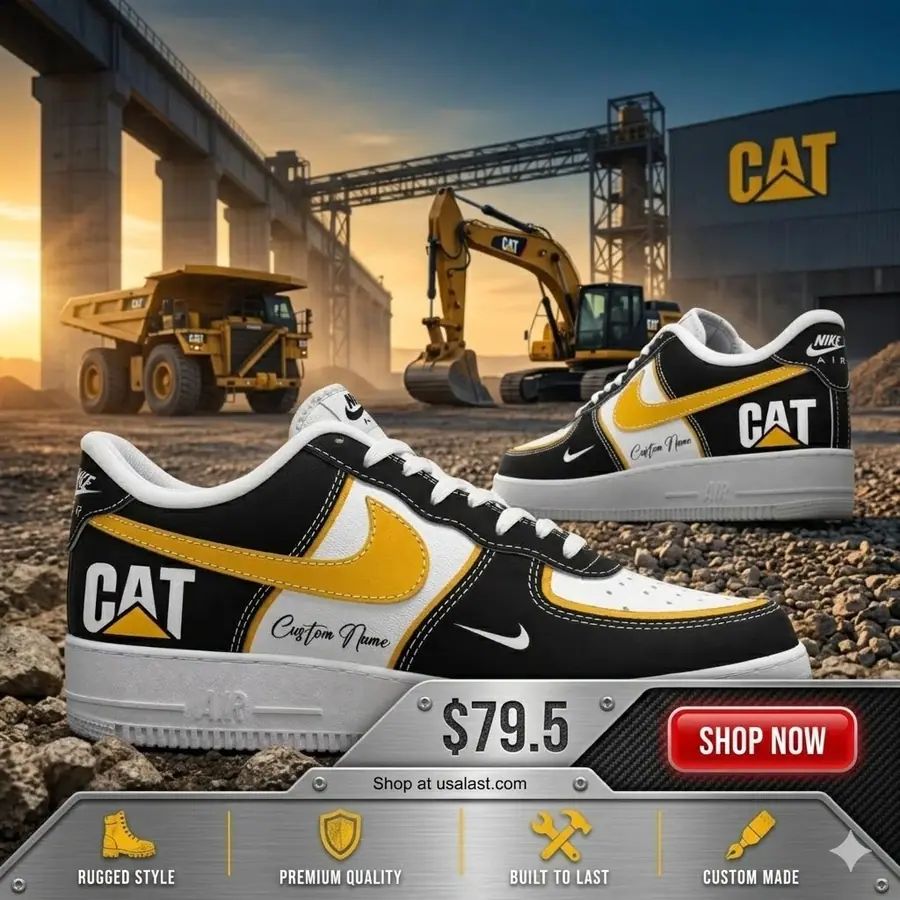 Catterpillar Air Force 1 Sneakers Custom Name Shoes