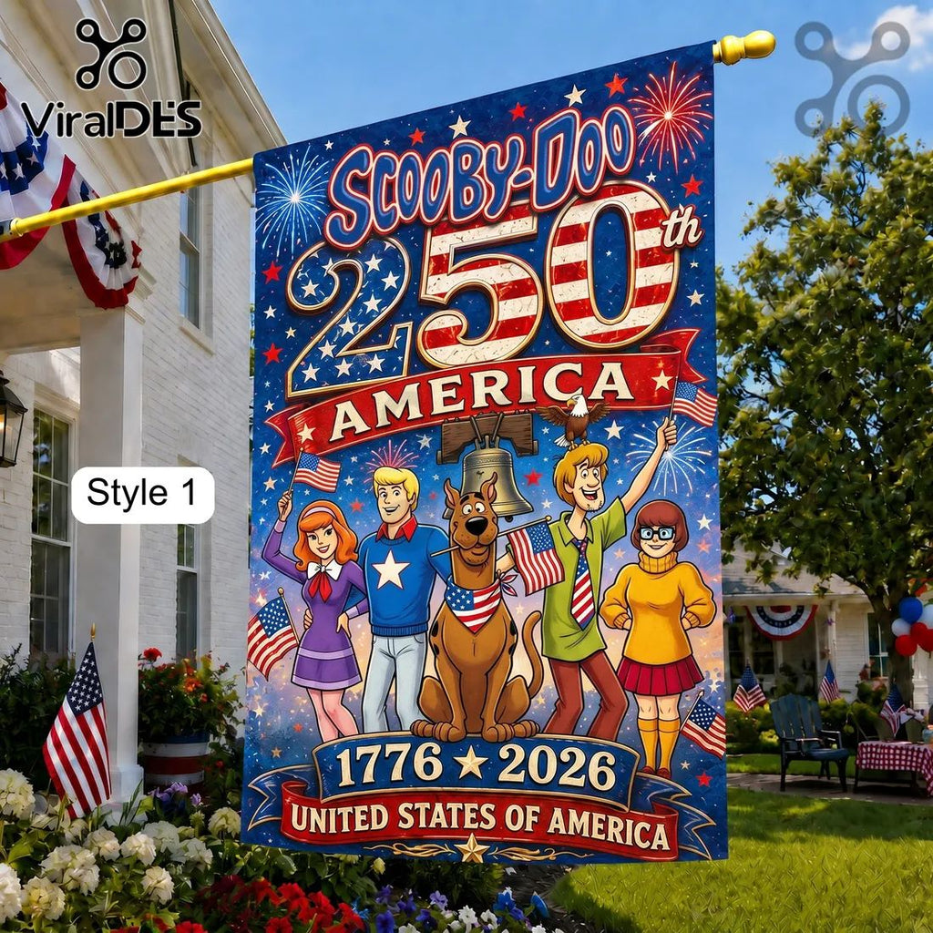 Scooby-Doo x America 250th Anniversary Patriotic Garden Flag
